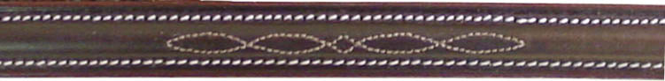 Fancy Stitch Rubberized Yarn Web Reins for English Bridles closeup
