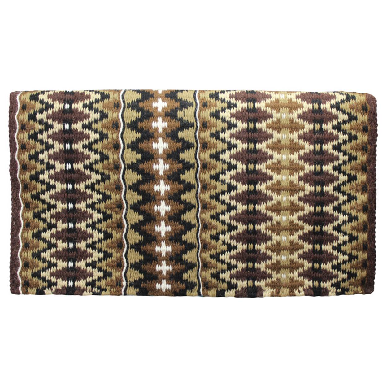 Tahoe Tack 34" x 38" Reya New Zealand Wool Western Show Saddle Blanket Brown