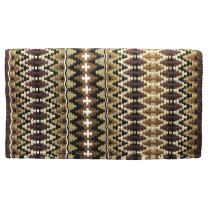 Tahoe Tack 34" x 38" Reya New Zealand Wool Western Show Saddle Blanket Brown