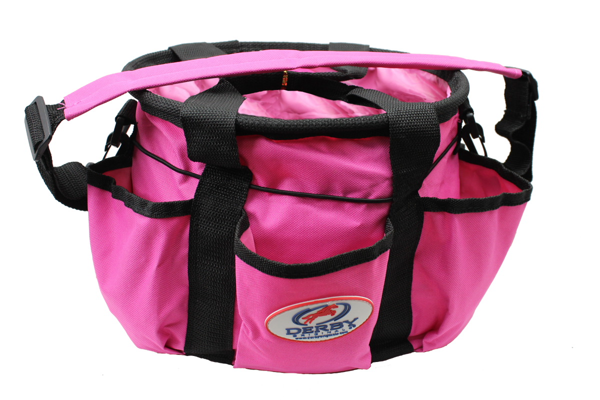Derby Originals Premium Ringside Large Horse Grooming Supply Tote Bag Pink black