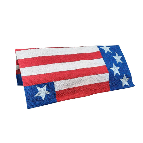 Tahoe Patriotic American Flag Acrylic Saddle Blanket 34" x 36"