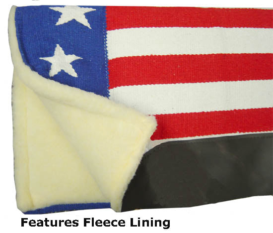 Woven Patriotic Saddle Pad with Fleece Lining