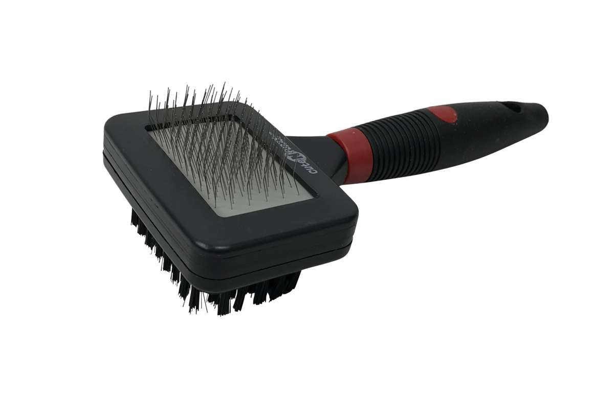 Double-Sided Combo Pet Slicker Brush Closeout Sale Top View