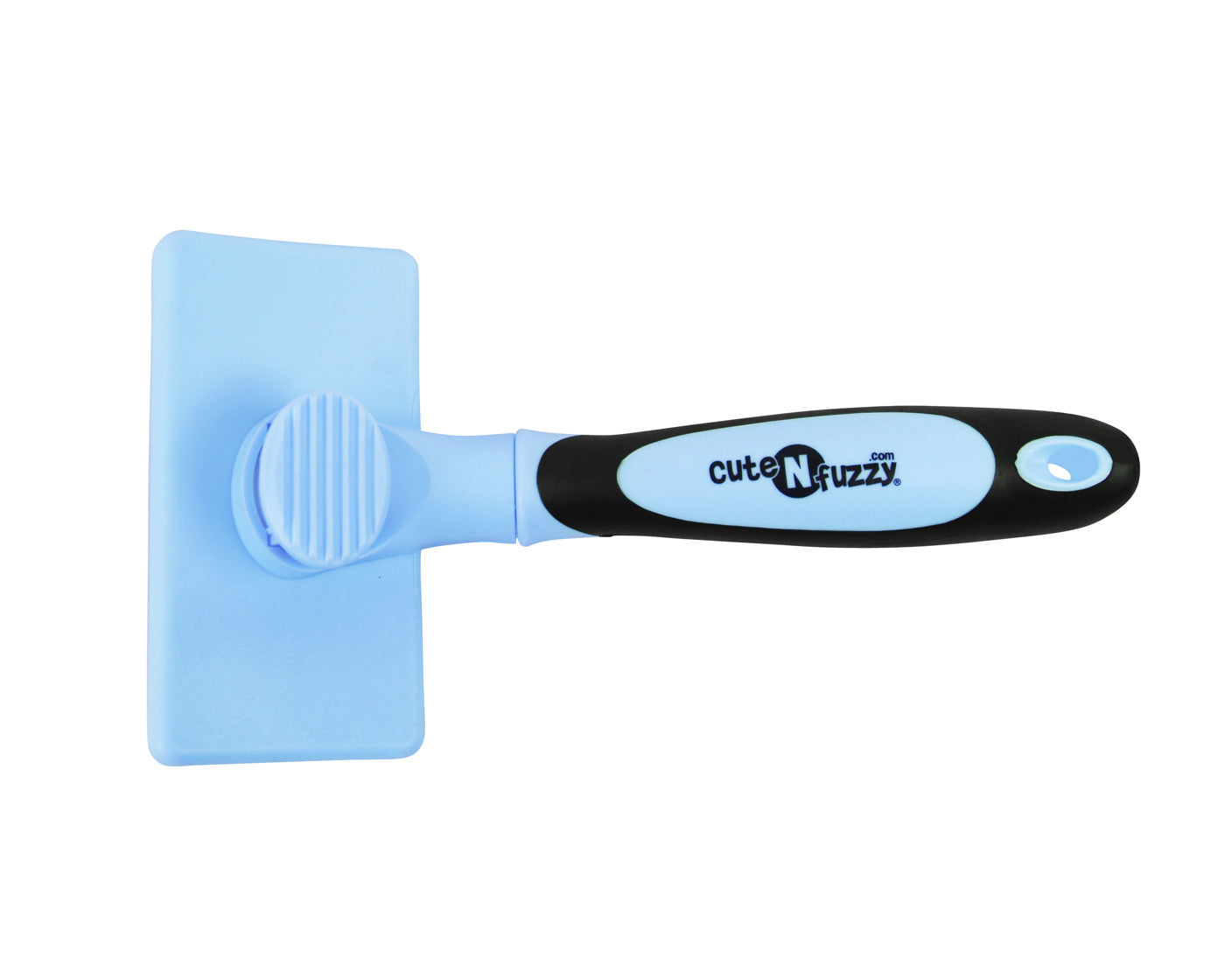 Self Cleaning Pet Slicker Brush by cuteNfuzzy® Blue Color