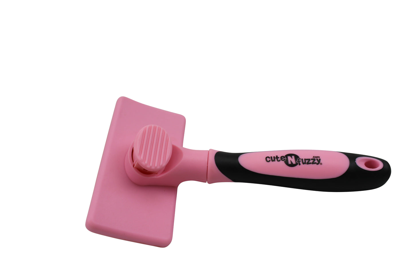 Self Cleaning Pet Slicker Brush by cuteNfuzzy® Pink Angled