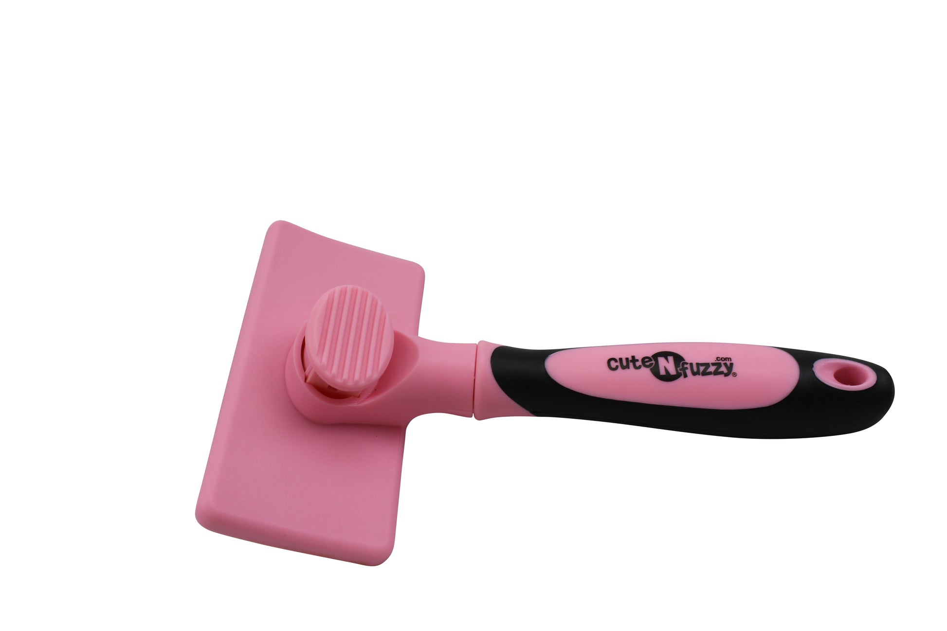 Self Cleaning Pet Slicker Brush by cuteNfuzzy® Pink Angled