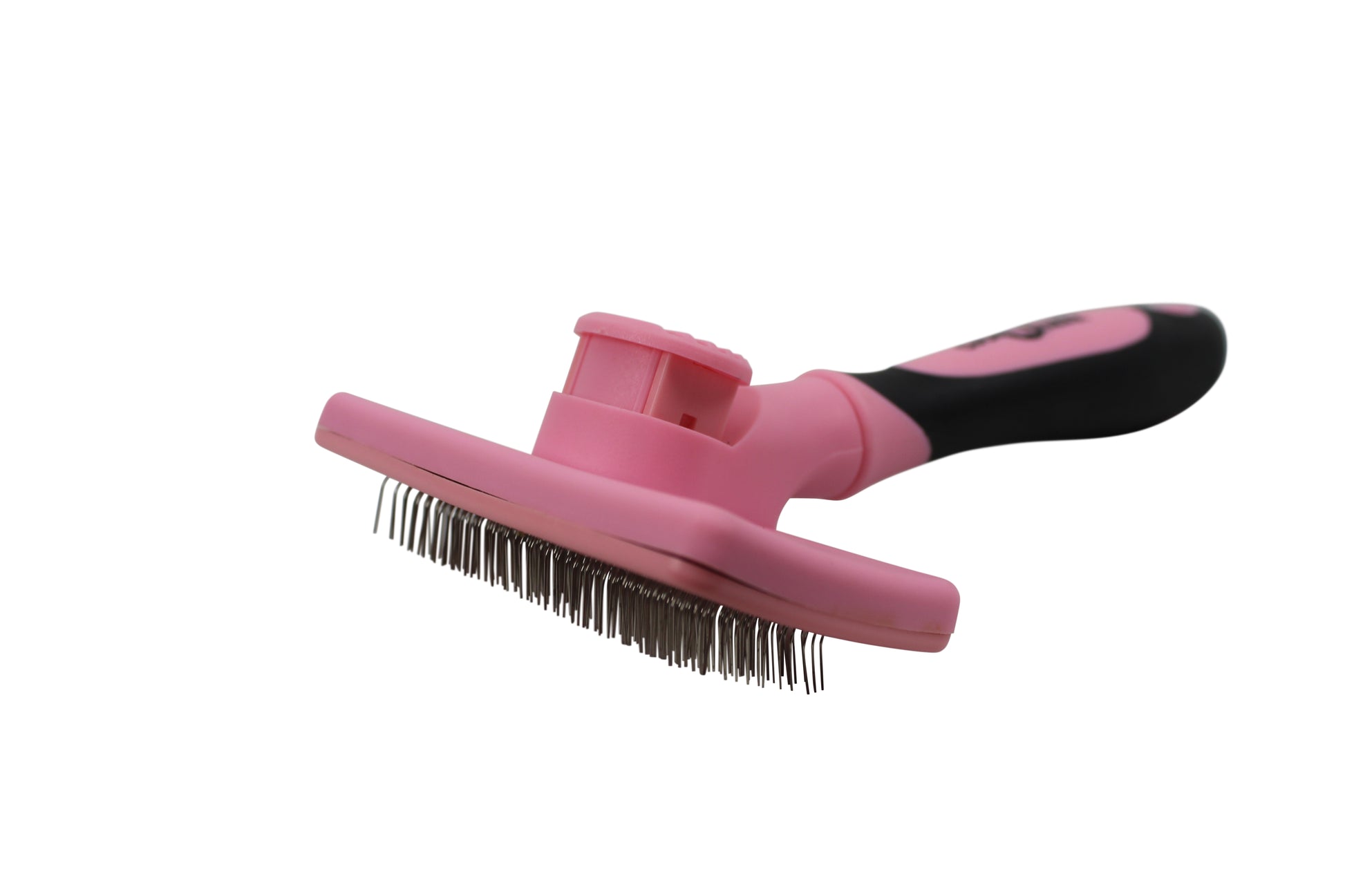 Self Cleaning Pet Slicker Brush by cuteNfuzzy® Pink Teeth Lifestyle