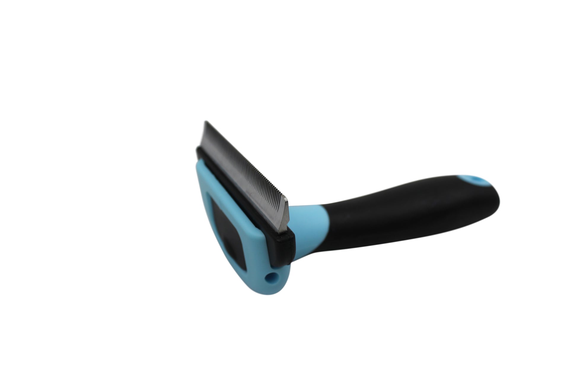 Deshedding Pet Grooming Comb in Sizes by cuteNfuzzy® Blue Face Up