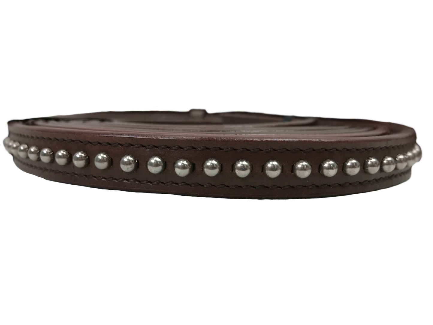 Tahoe Tack Silver Texas Star Spots Leather Western Horse Split Reins with Buckle Bit Ends 
