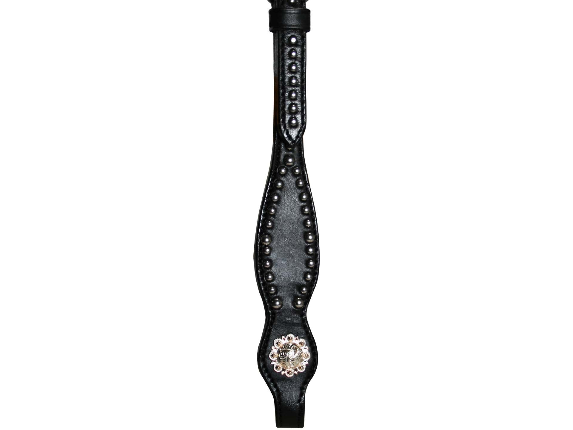 Tahoe Tack Starry Night Show Studded Western Browband Headstall with Matching Reins Cheek