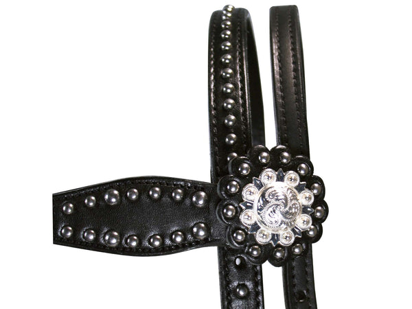 Tahoe Tack Starry Night Show Studded Western Browband Headstall with Matching Reins