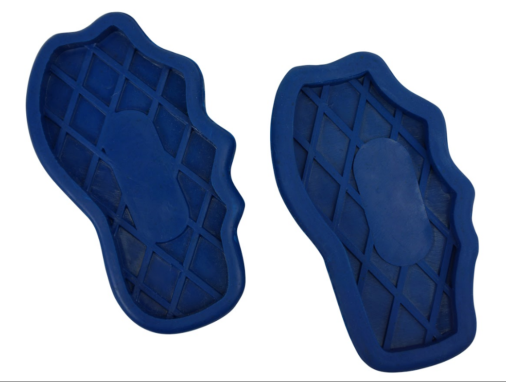 Easy Super Grip Rubber Groomer & Cleaner 2 Pc. Set Large Blue Main
