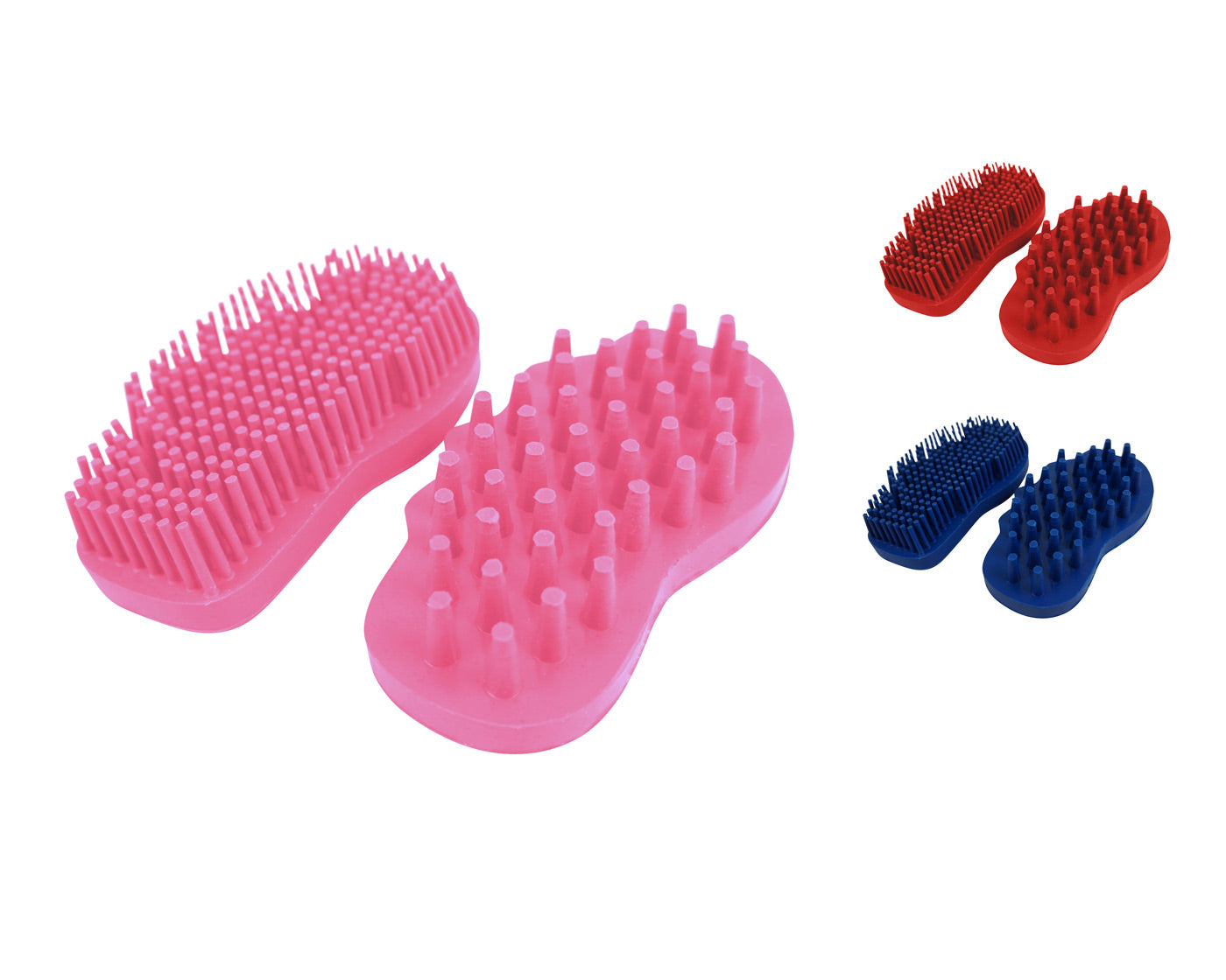 Easy Super Grip Rubber Groomer & Cleaner 2 Pc. Set Large Pink Main Color