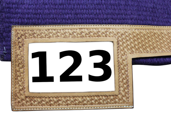 Tahoe Tack Heavy-Duty New Zealand Wool Showring Saddle Blanket / Pad with Leather Wears and Number Slot 36