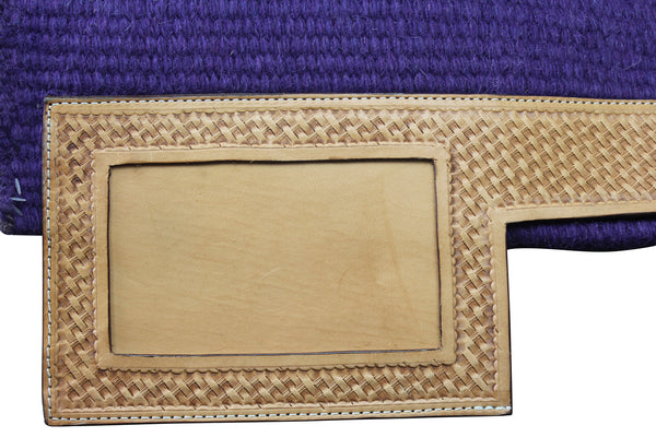 Tahoe Tack Heavy-Duty New Zealand Wool Showring Saddle Blanket / Pad with Leather Wears and Number Slot 36