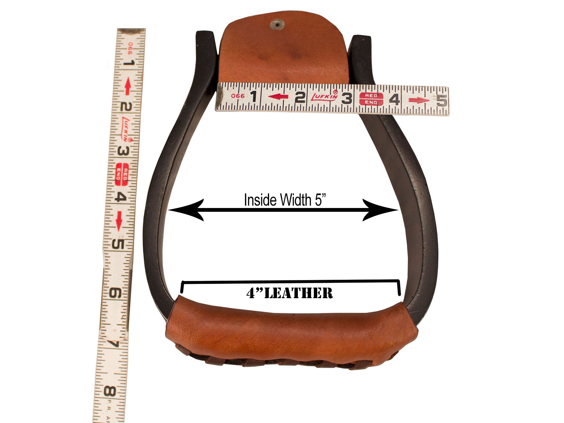 Tahoe Tack Black Engraved Adult Western Show Stirrups for Western Saddles measurement 