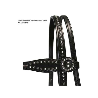 Tahoe Black Diamond Crystal Headstall & Breast Collar Set USA Details
