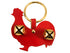 Tahoe Sleigh Bell Leather Door Hanger Chicken Rooster