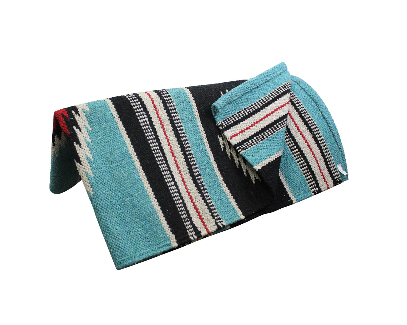 Tahoe Tack Navajo Multicolored Handwoven Acrylic  Black White Fold details