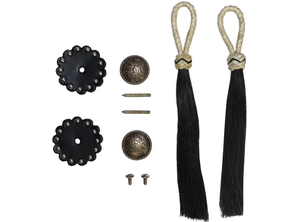Western Tassel, Concho and Rosette Set - One Pair