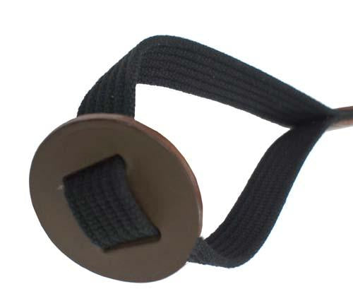 Leather and Web Lead with Brass Snap and Stopper 