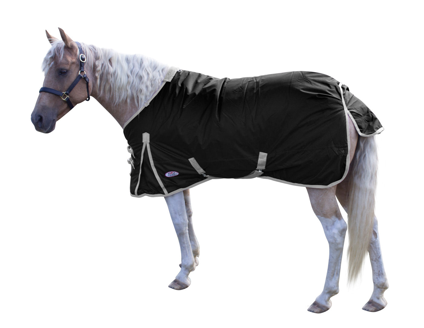 Derby Originals Classic 600D Medium Weight Winter Horse Turnout Blanket 250g Black main