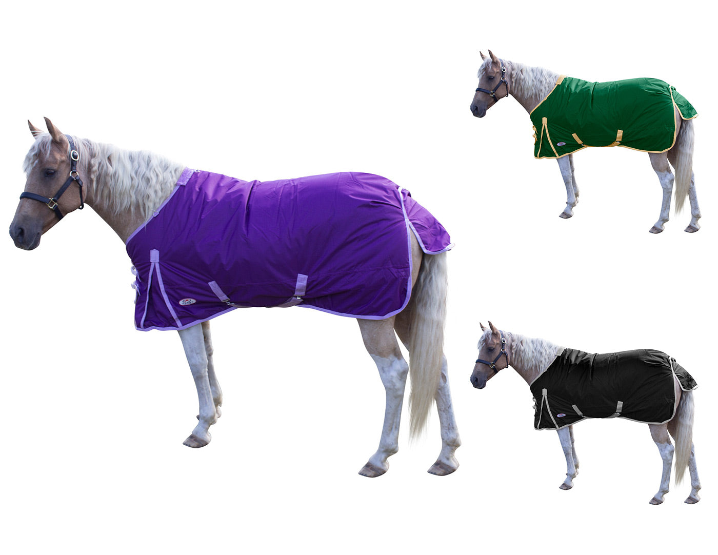 Derby Originals Classic 600D Medium Weight Winter Horse Turnout Blanket 250g All color