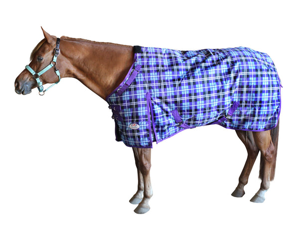 Derby Originals Arctic Purple Plaid 1200D Heavy Weight Winter Horse Turnout Blanket 300g