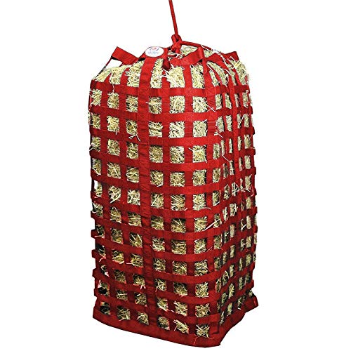 Derby Originals XL Go Around Slow Feeder Horse Hay Bag with Super Tough Bottom  Red
