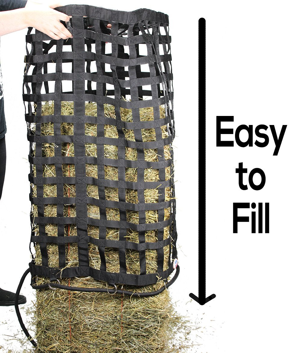 Derby Originals XL Go Around Slow Feeder Horse Hay Bag use