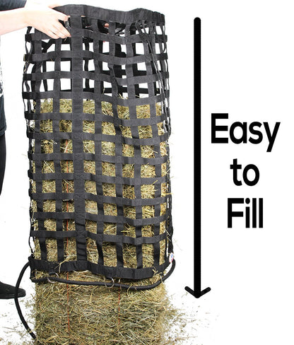 Derby Originals XL Go Around Slow Feeder Horse Hay Bag use