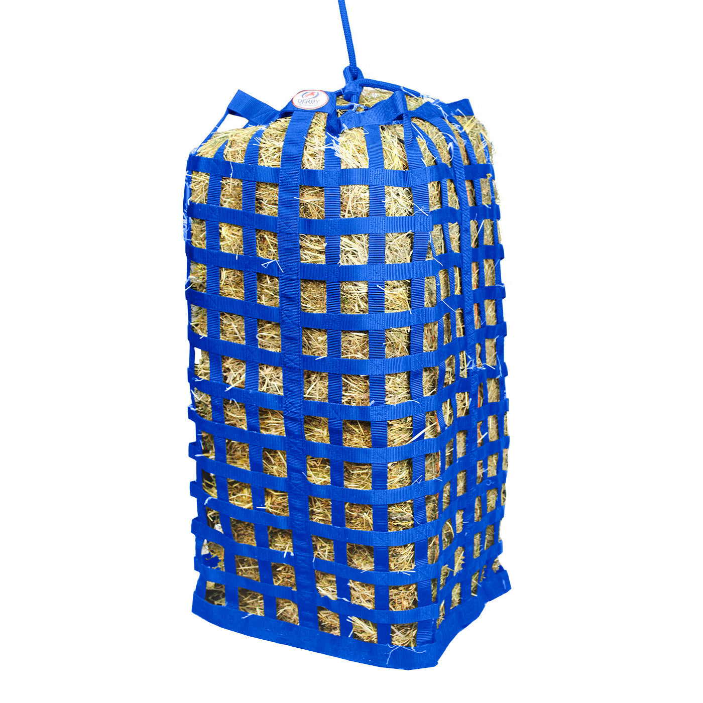 Derby Originals XL Go Around Slow Feeder Horse Hay Bag with Super Tough Bottom royal blue