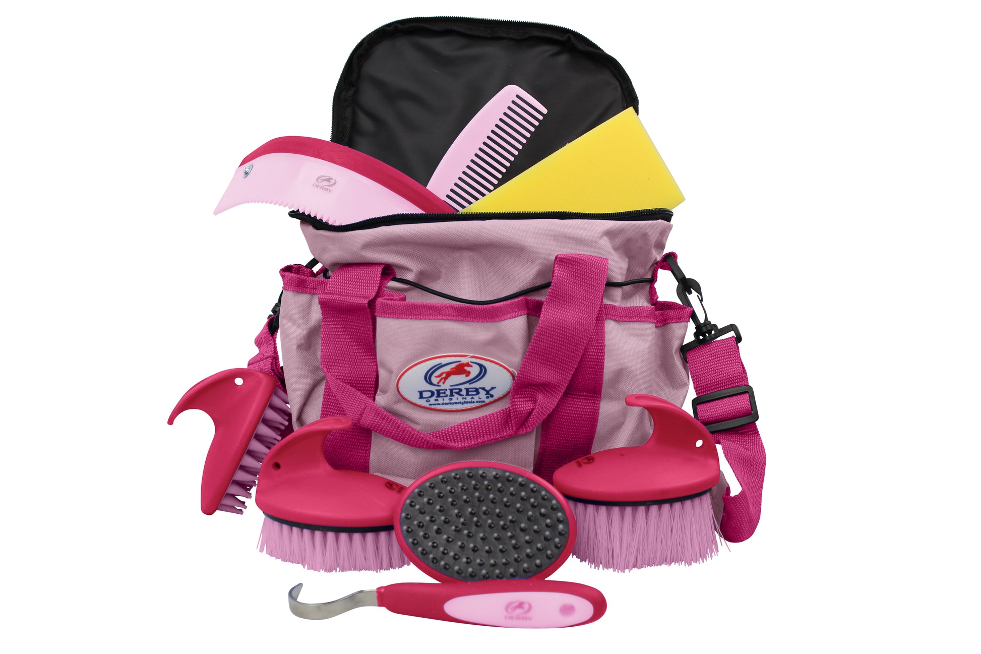 Derby Originals Premium Comfort 9 Item Horse Grooming Kits main pink