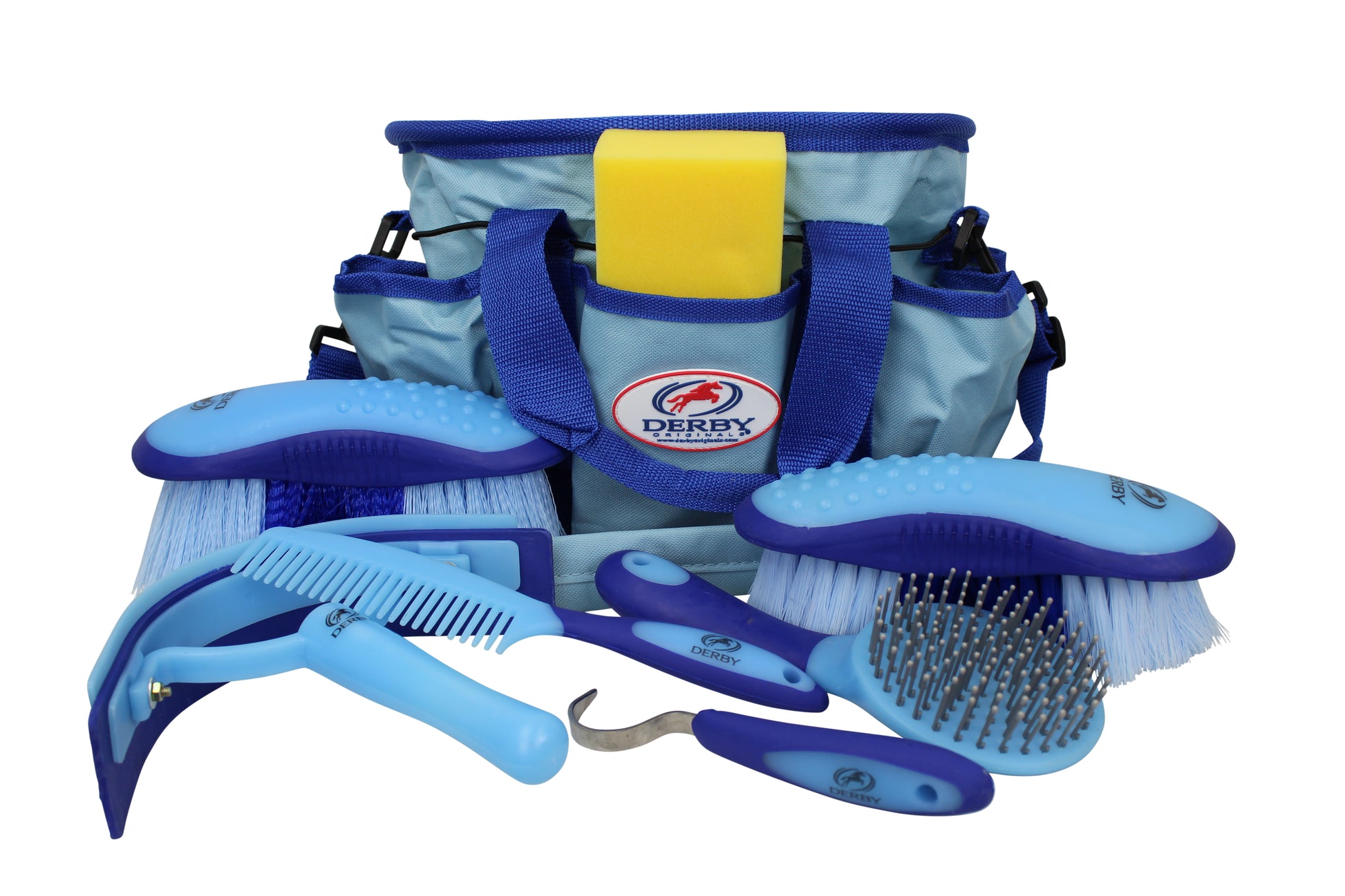 Derby Originals Premium Ringside 8 Item Horse Grooming Kits - main blue