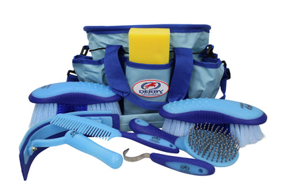 Derby Originals Premium Ringside 8 Item Horse Grooming Kits - main blue