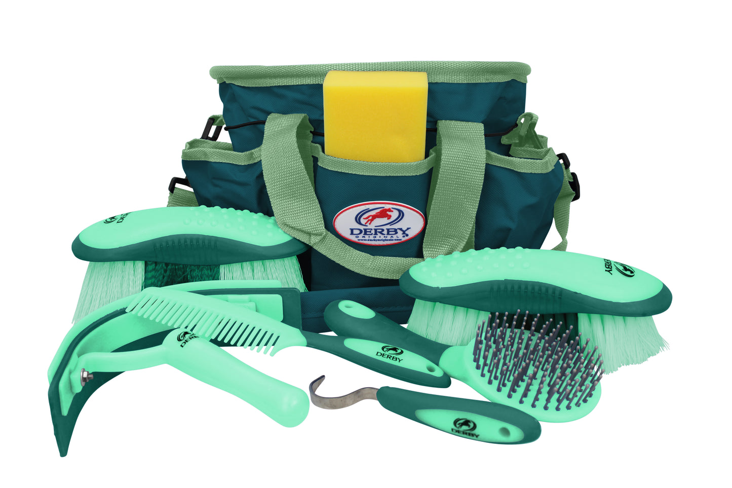 Derby Originals Premium Ringside 8 Item Horse Grooming Kits - main blue