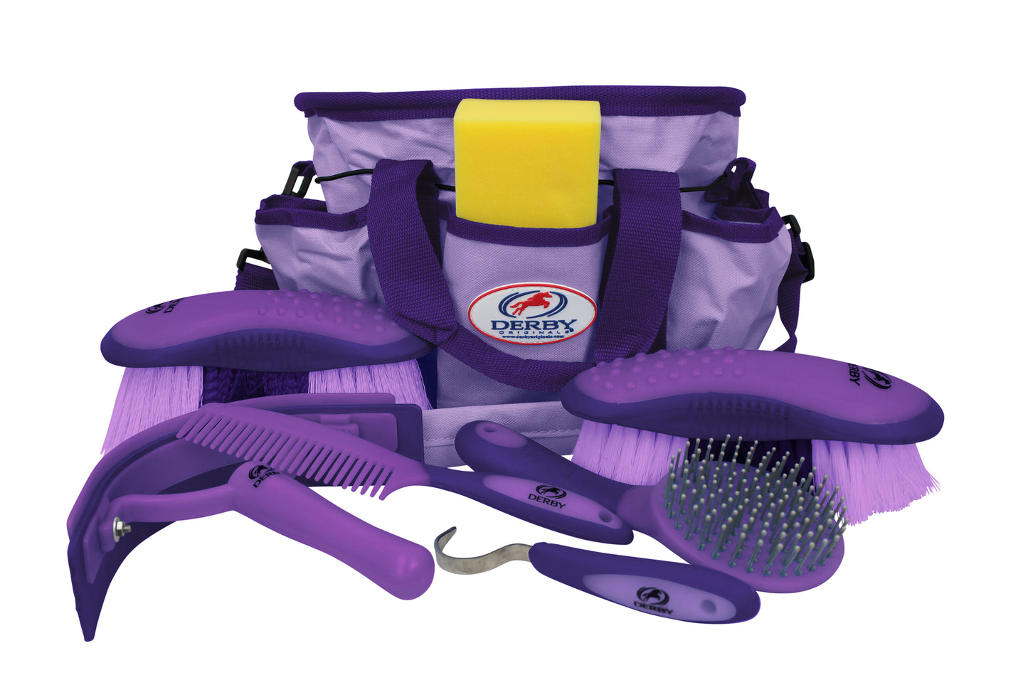 Derby Originals Premium Ringside 8 Item Horse Grooming Kits - main lavender