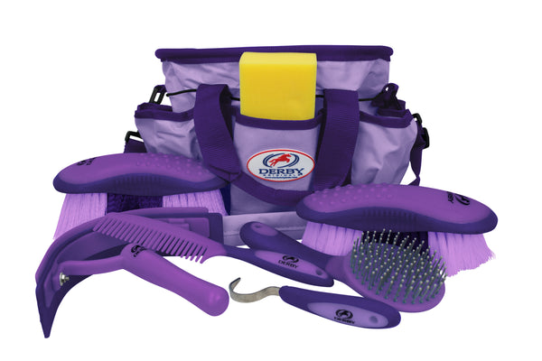Derby Originals Premium Ringside 8 Item Horse Grooming Kits - Available in Eight Colors