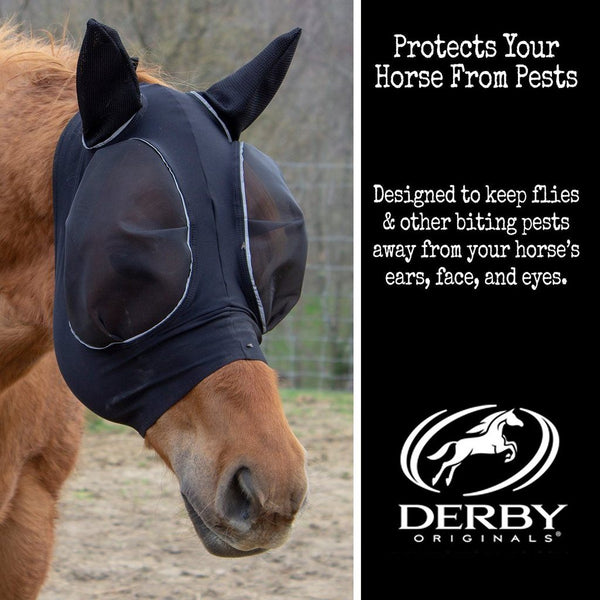 Derby Extra Comfort Lycra Fly Mask with Soft Ears